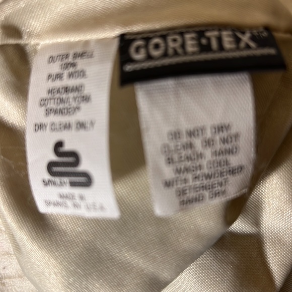 Smily VTG Mens Beanie Blue Pink Teal OSFM Wool Shell Waterproof Lining - Picture 2 of 4